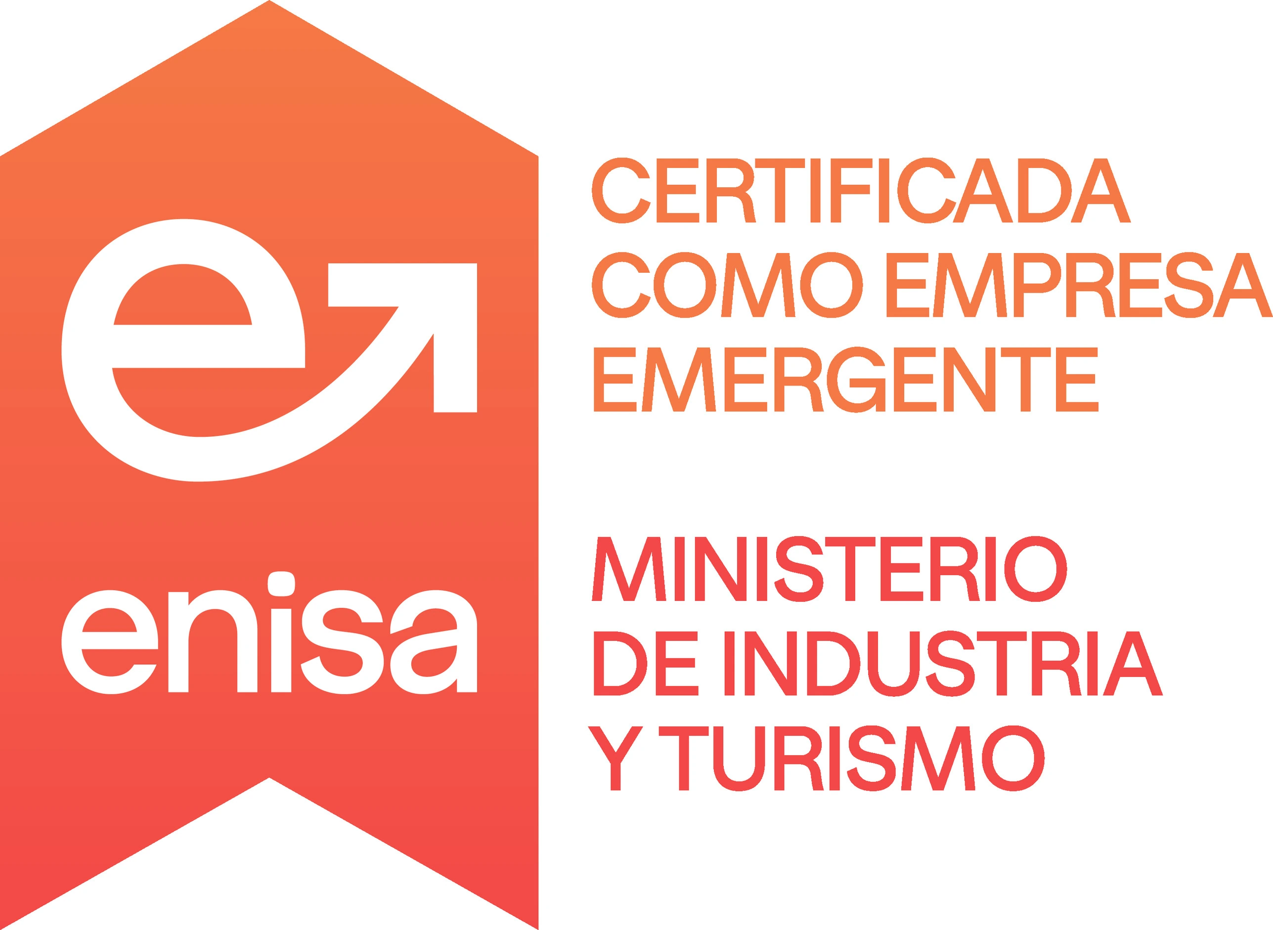 ENISA - Certificada como Empresa Emergente - Ministerio de Industria y Turismo